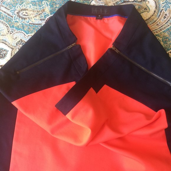 Worthington red & black lined pencil skirt color block 12 - Picture 4 of 8